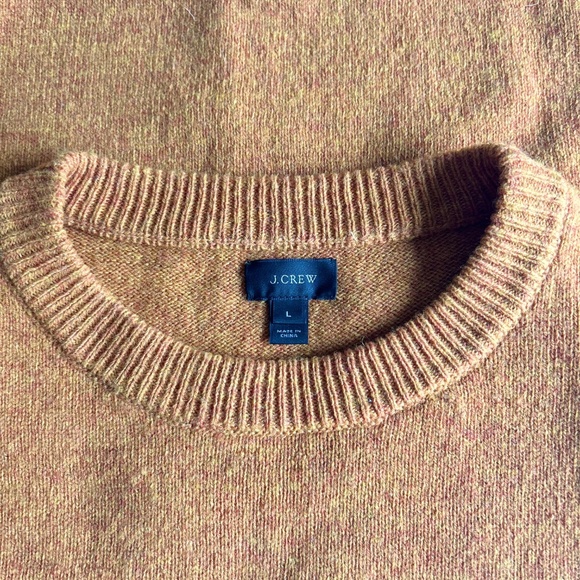 New Men’s J. Crew Burn Orange 100% Lamb Wool Pullover size L - Picture 9 of 11